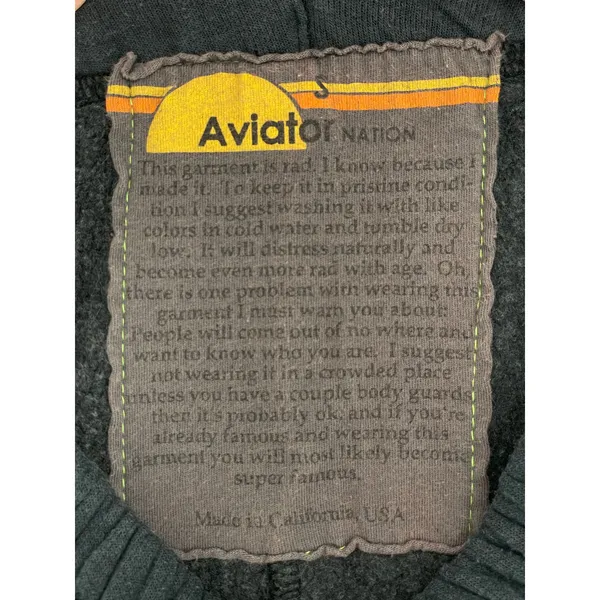 Aviator Nation 7 Stripe Sweatpants Rainbow Charcoal Dark Blue Gray Jogger Size S - Image 5