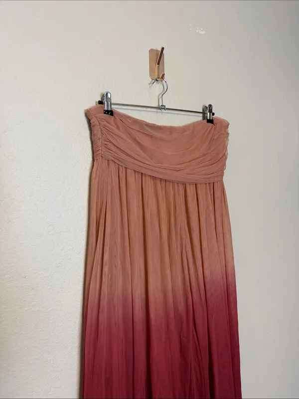 Anthropologie‎ Let Me Be Strapless Ombre Maxi Dress Size Large NWT - Image 6