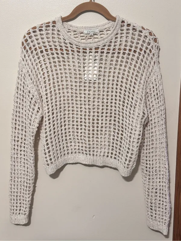 Z SUPPLY Felix Sweater S 20” p2p Cream $88 Retail NWT - Image 2