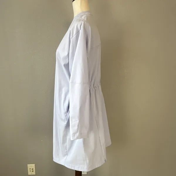 Lululemon Womens WovenAir‎ Snap Button Front Dress Size 4 Heathered Pastel Blue - Image 6