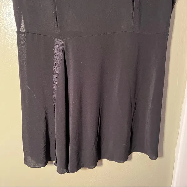 Rossaspina Women's Tank‎ Top Black Scoop Neck Lace Back Tango Dance Stretch - Image 3