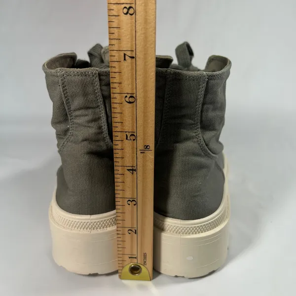 Portland‎ Boot Co JoJo Sage Green Canvas Lug Sole Sneaker Boots Women's 10M - Image 9