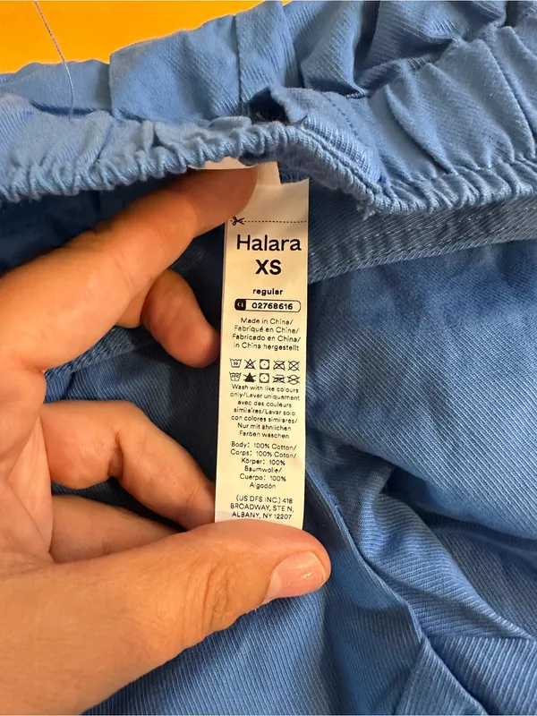 Halara Mid Rise Cotton Joggers with Pockets XS Blue NWOT - Image 4