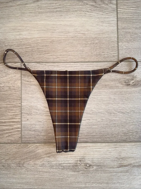 Revolve Miaou Bikini in Chocolate Plaid - Image 8