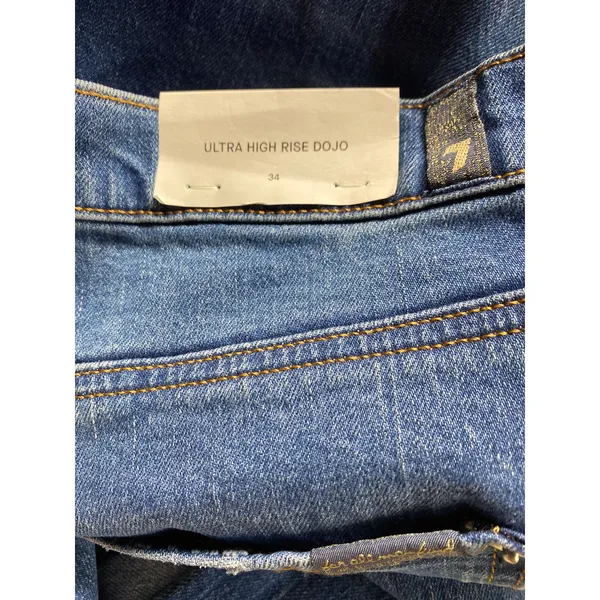 7 For All Mankind Women's Size 34 Ultra High Rise Dojo Jeans Flare Denim NWT - Image 5