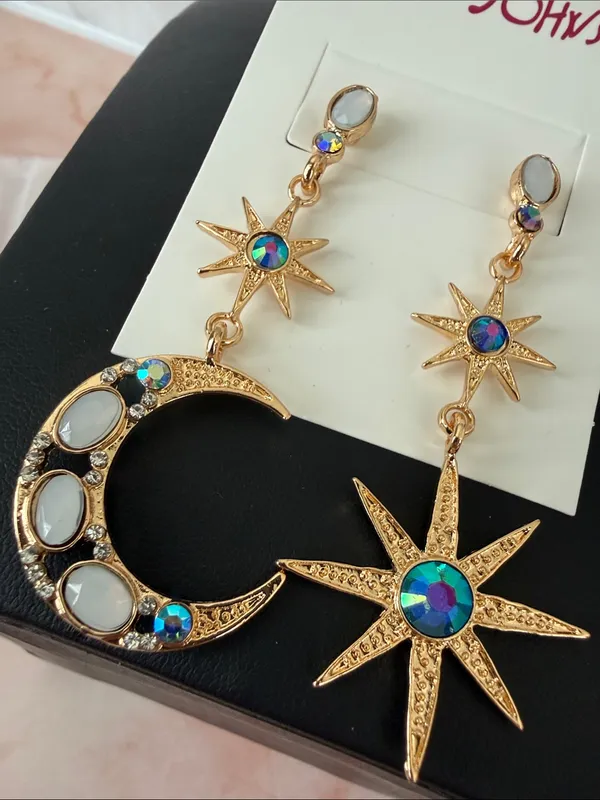 Betsey Johnson | Moon & Stars Celestial Drop Earrings - Image 3