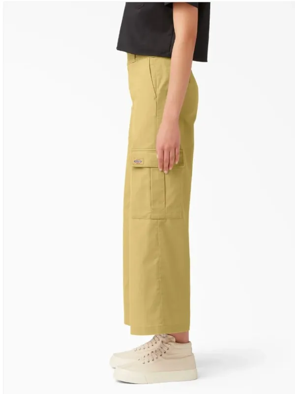 NWT Dickies REGULAR FIT CROP CARGO PANT In Stonewashed Dark Khaki Utility Work - Image 3