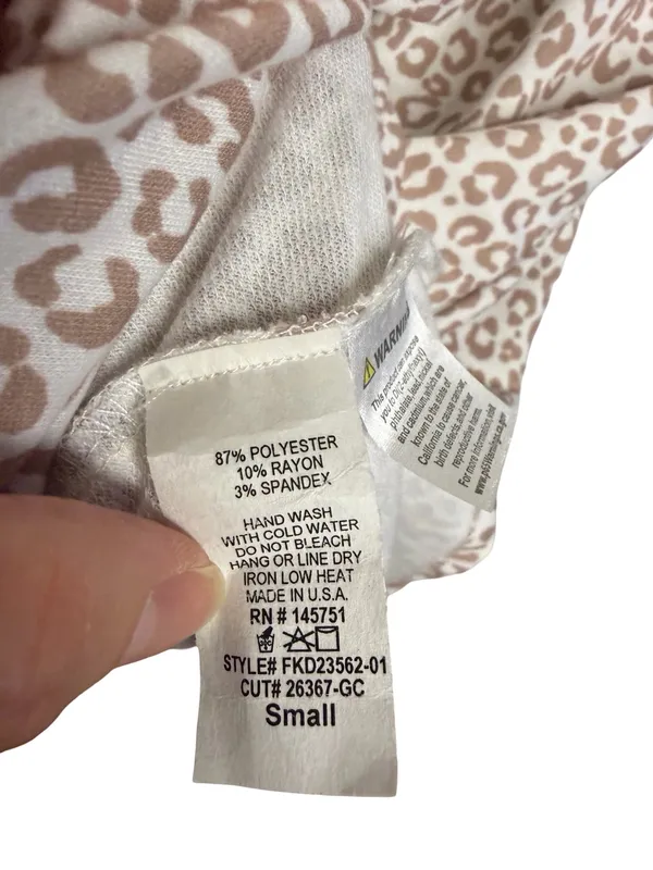 ✨🤎 Fantastic Fawn Leopard Print Babydoll Mini Dress‎ Small Soft Stretch 🤎✨ - Image 5