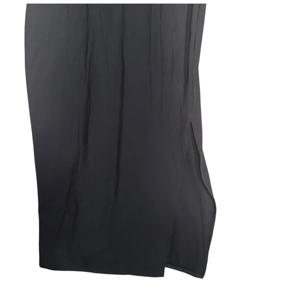 NEW Halara Womens Sz XL Black Stretch Split Hem Back Tie Christmas Holiday Dress - Image 2