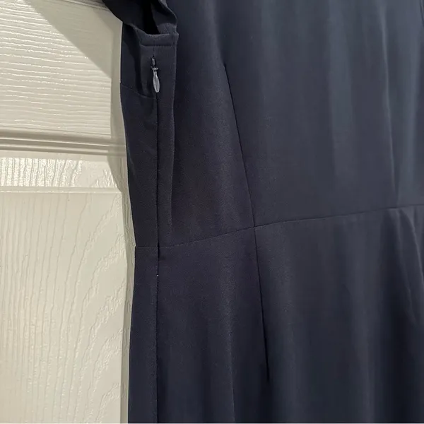 Banana Republic‎ Royal Blue Short Sleeve V-Neck Sheath Mini Work Dress Womens - Image 3