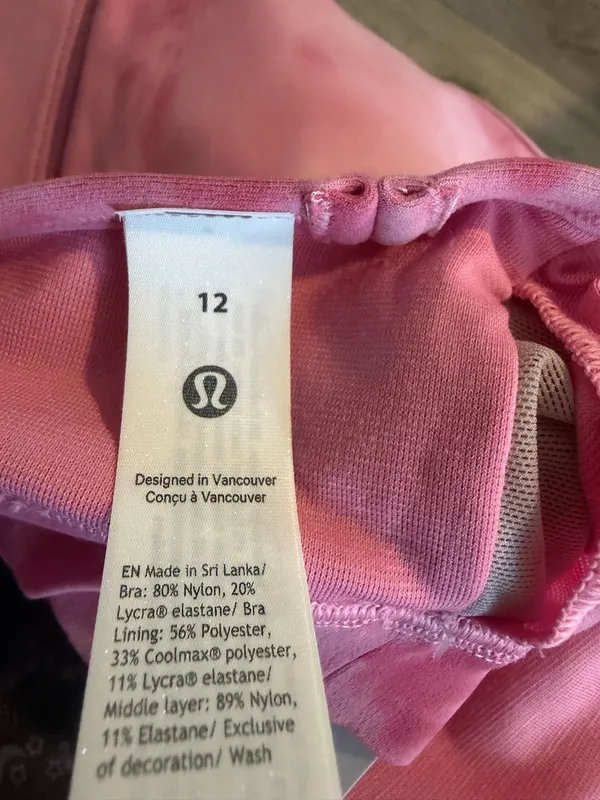 Lululemon Flow Y Bra A-C Cup Strawberry Smoothie 12 NWT - Image 7