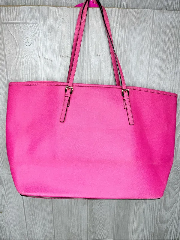 Vintage Michael Kors Jet Set Large Tote in Raspberry Pink Saffiano leather bag - Image 5