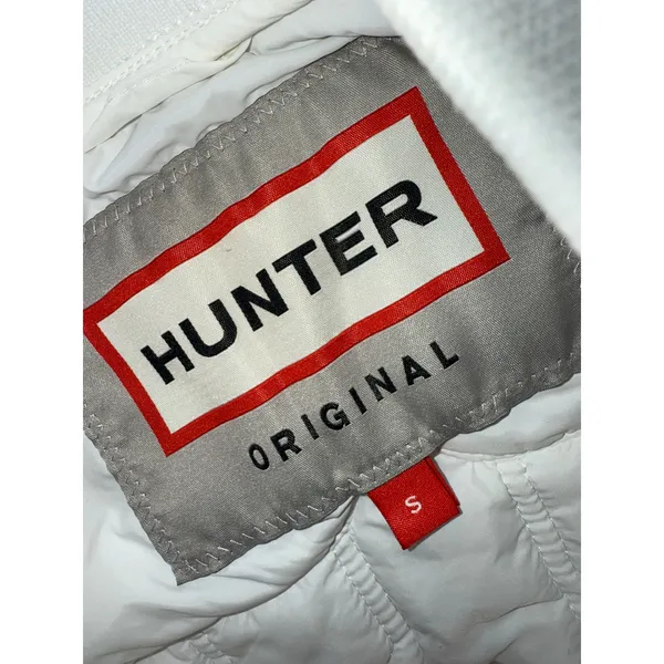 Hunter Boots Vest Womens small Full Zip Puffer White Outdoor Hiking Pockets euc - Image 3