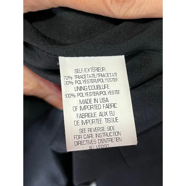 Theory Lanai Blazer Black Admiral Crepe Open Front Minimalist Workwear Size 2 - Image 6