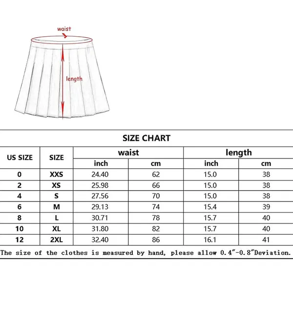 Amazon Red High Waisted A Line Cheer Pleated Skirt - Image 5