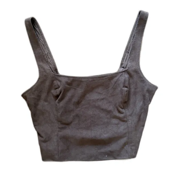 Abercrombie & Fitch Fuax Suede Squareneck Tank Size Large - Image 6