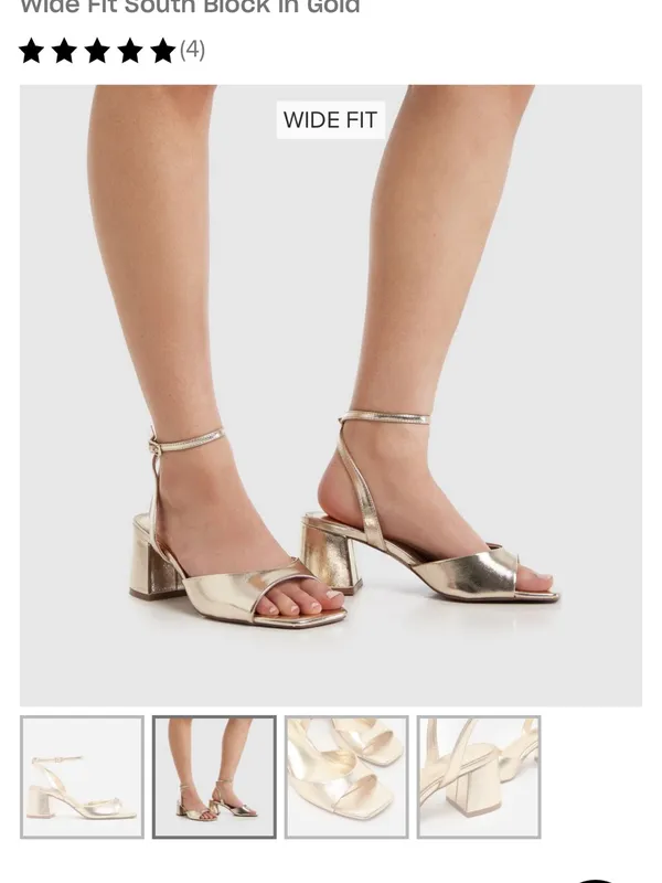 Schuh gold block heel Size 6 - Image 6