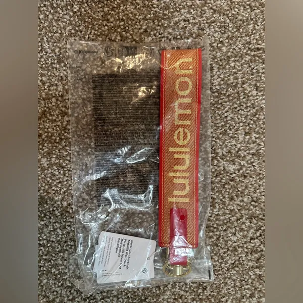 NWT Lululemon Lunar New Year Never Lost Keychain *Metallic Wordmark - Oxford Red - Image 5