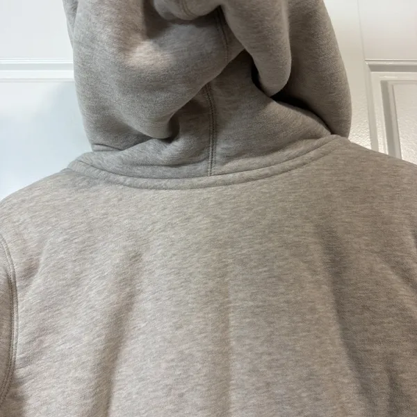 L.L.Bean Full Zip Hoodie Womens Small Gray Sherpa Lined 505468 - Image 9