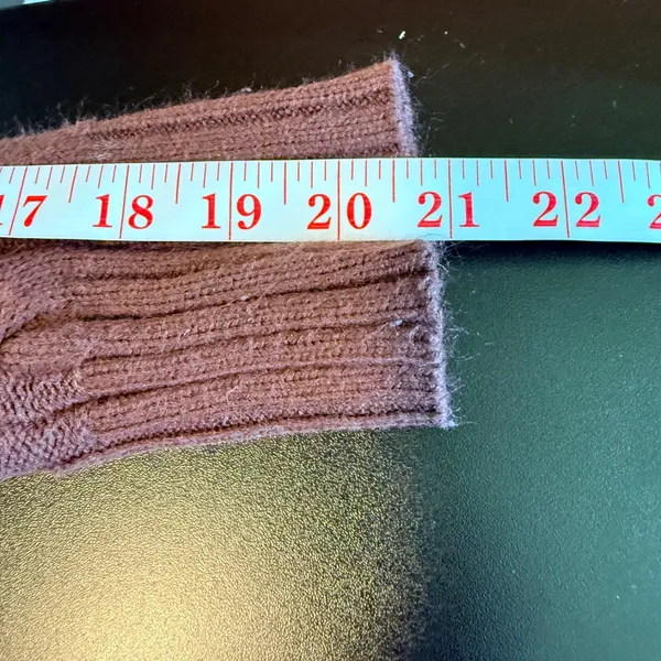 Brown Cable Knit Button Front V-Neck Cardigan Sweater Size Small Fall Season - Image 6