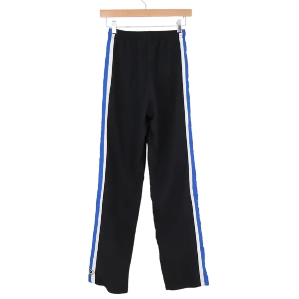 Frontline Dance Microfiber Track Pants Black Blue White Side Stripe Small - Image 5