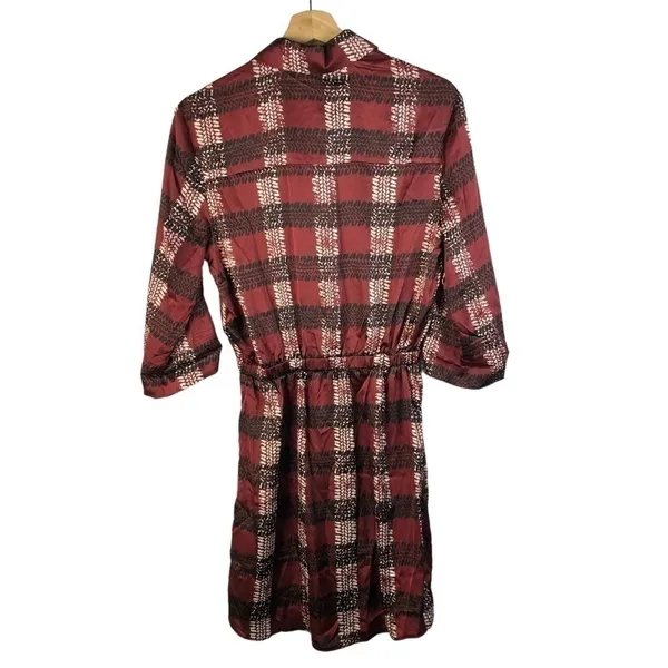 Oxford‎ Circus Red & Black Plaid Fit & Flare Shirt Mini Dress S - Image 2