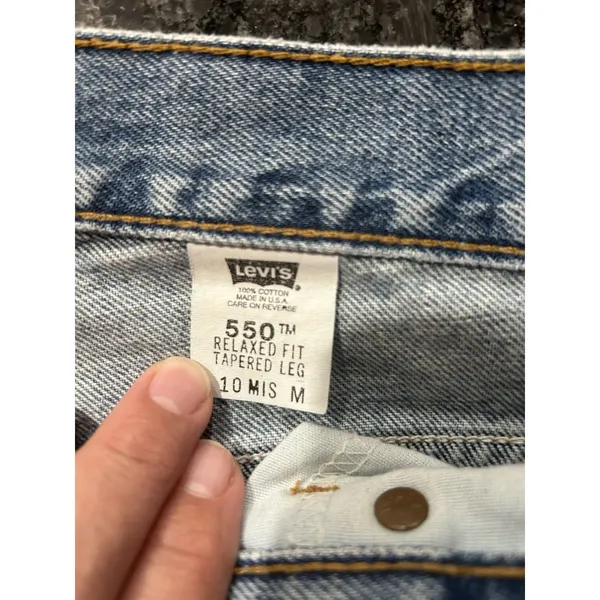 VTG Levis Jeans Womens 10 MIS Blue 550 Relaxed Tapered Mom Made in USA Y2K Denim - Image 3