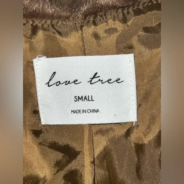 Love Tree dark brown faux leather vest - Image 2