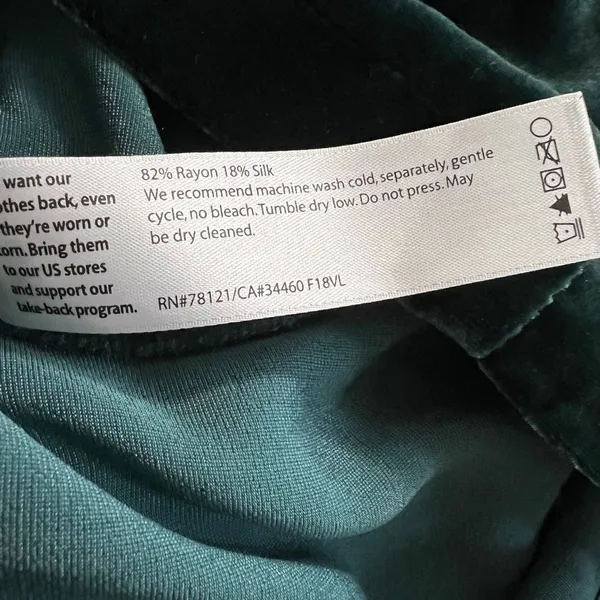Eileen Fisher Emerald Green Silk Velvet Cocoon Dress L Oversized - Image 7