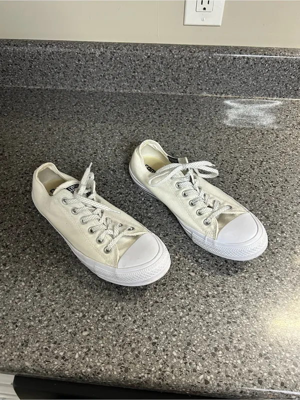 Converse Low-Top Canvas Sneakers in Off-White - Image 2