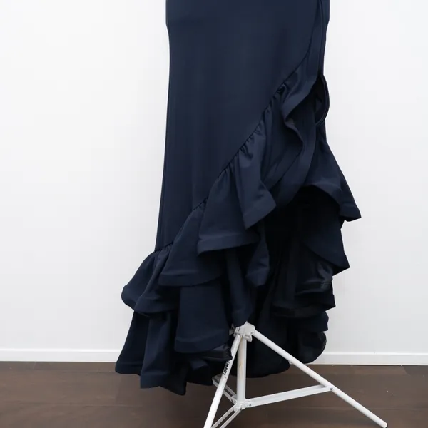Betsy & Adam - Arielle Scuba Crepe Ruffle‎ Slit Gown - Image 13