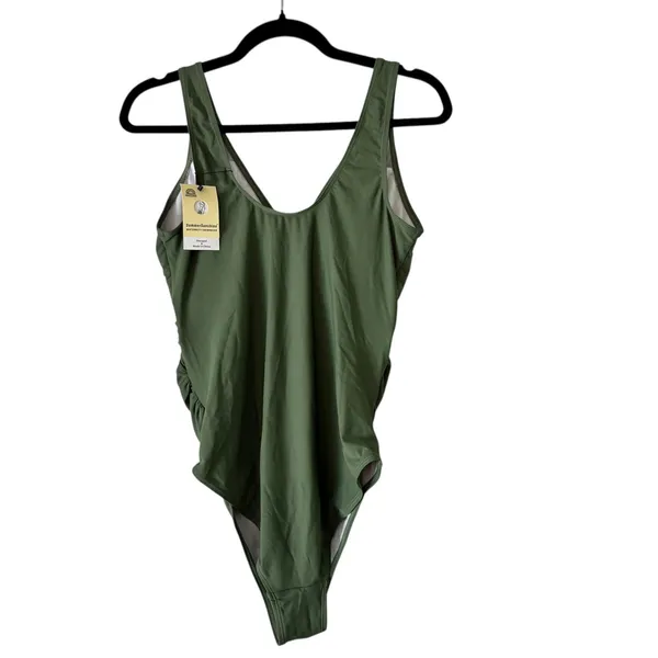 SummerSunshine Maternity Swimsuit‎ Crisscross Tummy Control One Piece L - Image 9