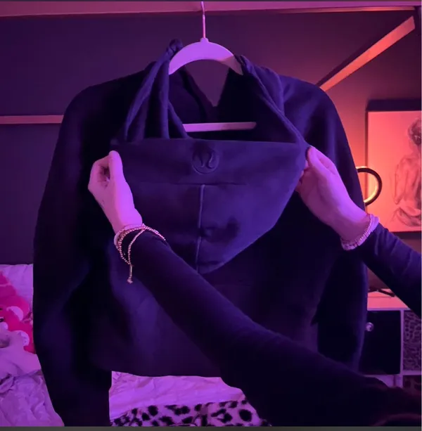 Lululemon Black Scuba Half-Zip Hoodie Oversized XS/S - Image 2