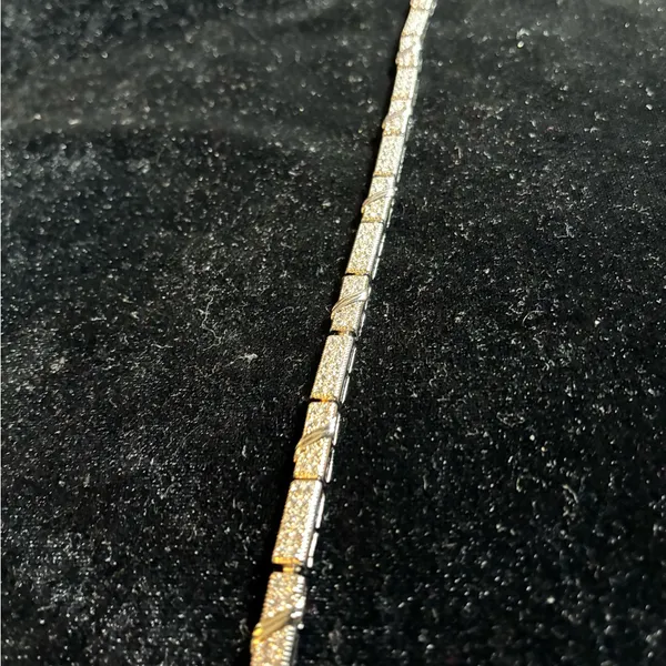 7.5”Silver tone Tennis bracelet Silver - Image 5