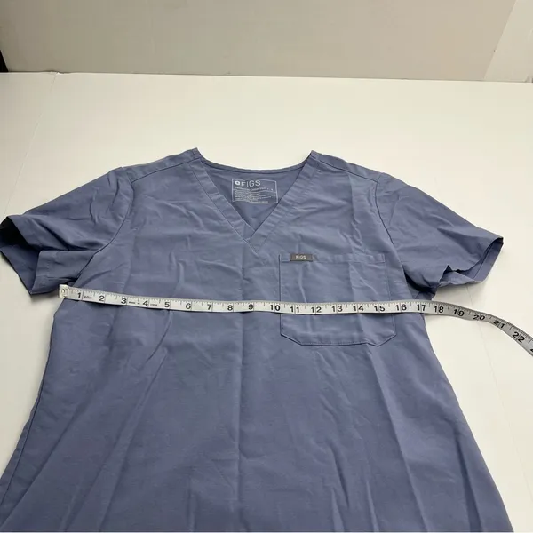 Figs Technical Purple Blue Grey Gray Short Sleeve V-neck Scrub Top Womens Small‎ - Image 5