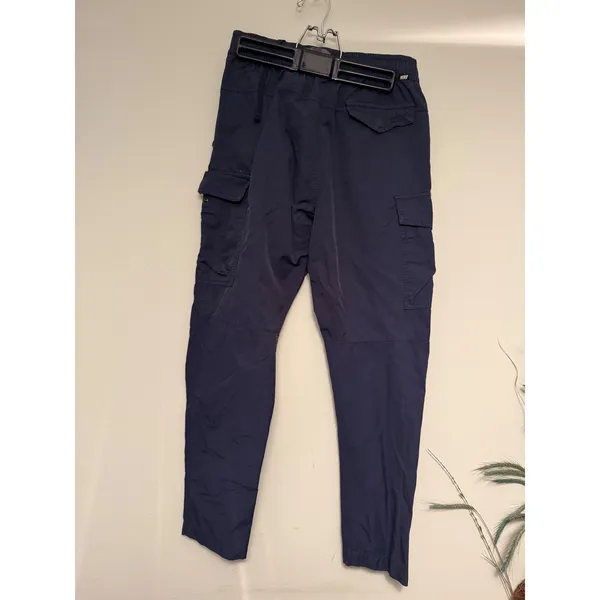 Nike Womens Sportswear Cargo Pants Navy Blue Tapered Elastic‎ Waist Small - Image 4