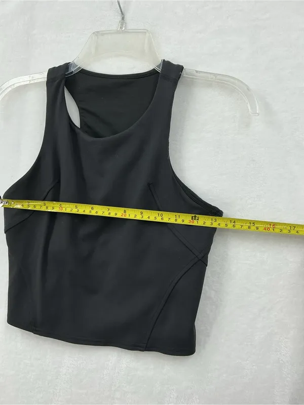 lululemon athletica Black Racerback Crop Top 1062 - Image 3