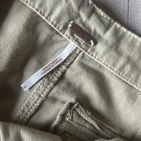 Free People Creme Cargo Carpenter Pant Size 2 - Image 7