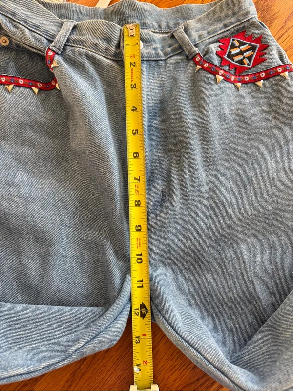 Vintage Lew Magram Collection NY Women's Western Jeans Denim Blue Size 4 - Image 9