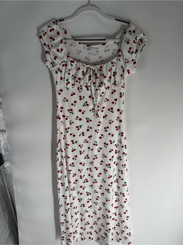 ASOS Cherry Maxi Dress, Off the Shoulder - Image 2