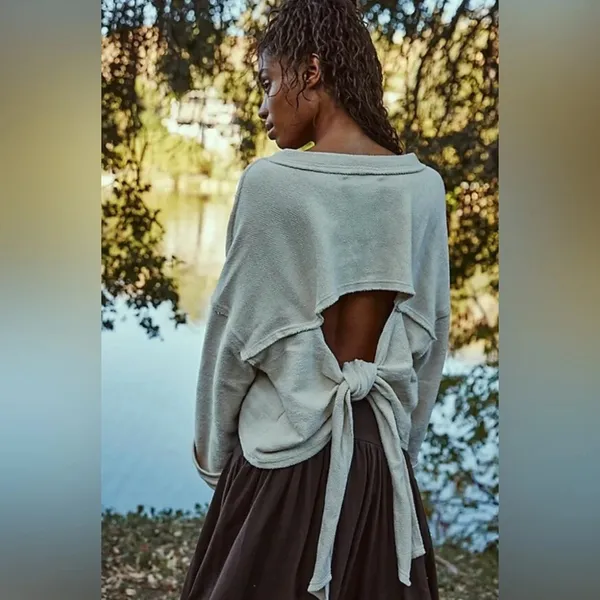 Nwot free people alyria solid pullover sweater - Image 3