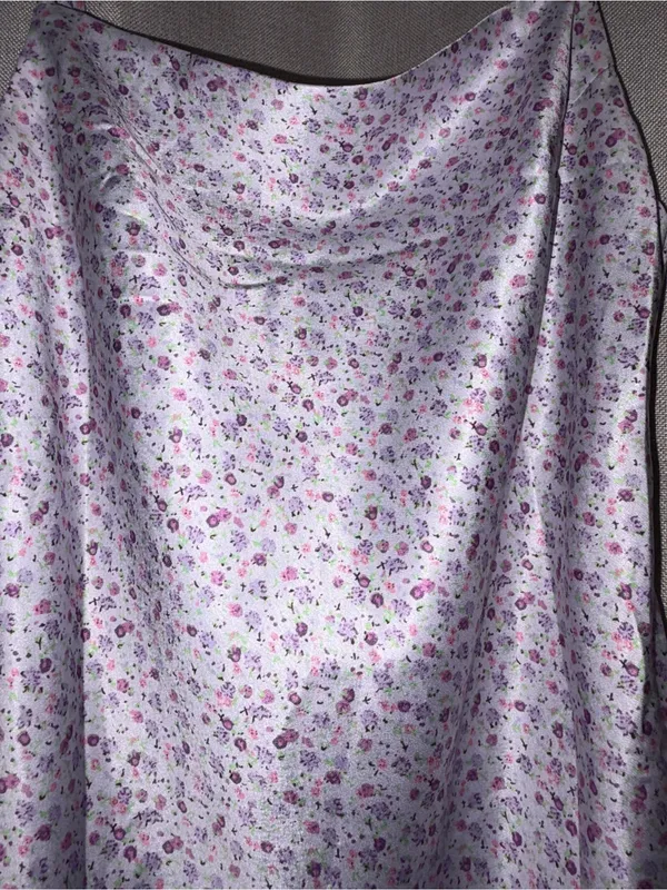 Princess Polly Purple Satin Floral Slip Dress Size 0 XS Small - Image 5
