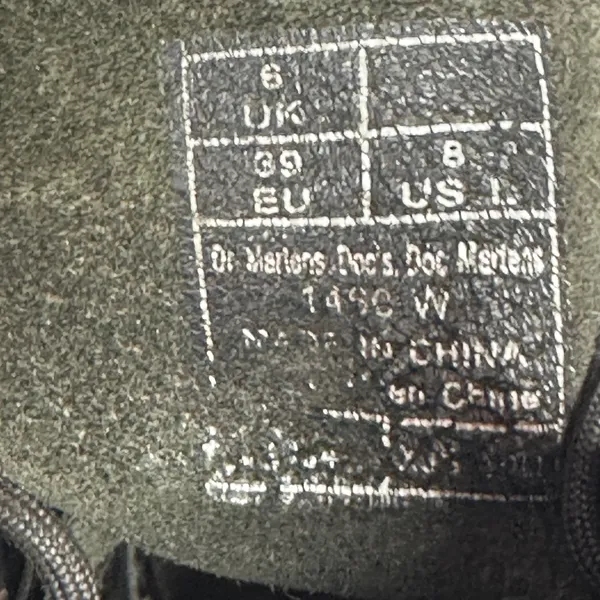 Dr. Martens 8-Eye Black Leather Lace-Up Combat Boots UK 6 US Women 8 - Image 11