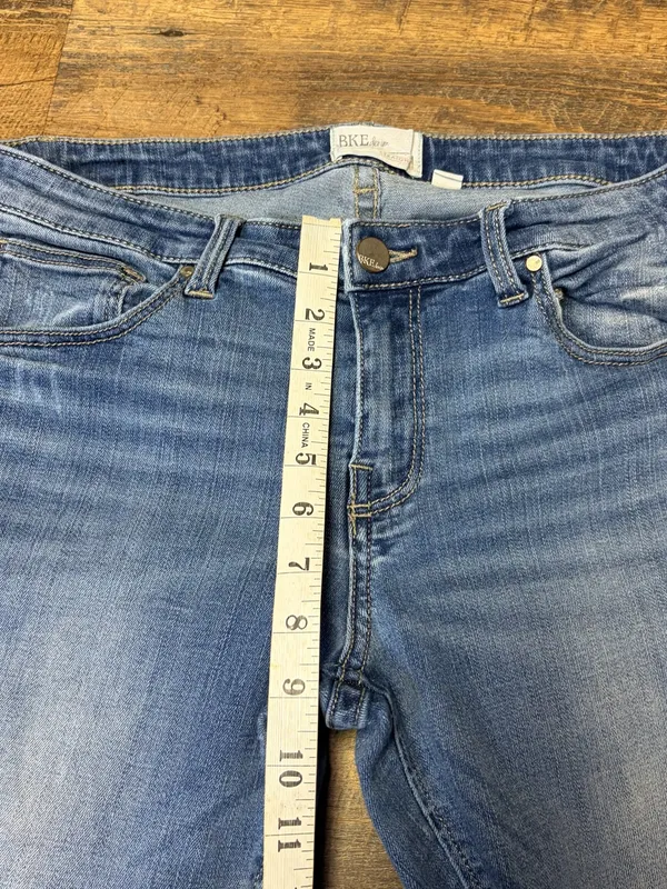 BKE Payton Straight Jeans Womens 29x32 Distressed Stretch Blue Denim - Image 5