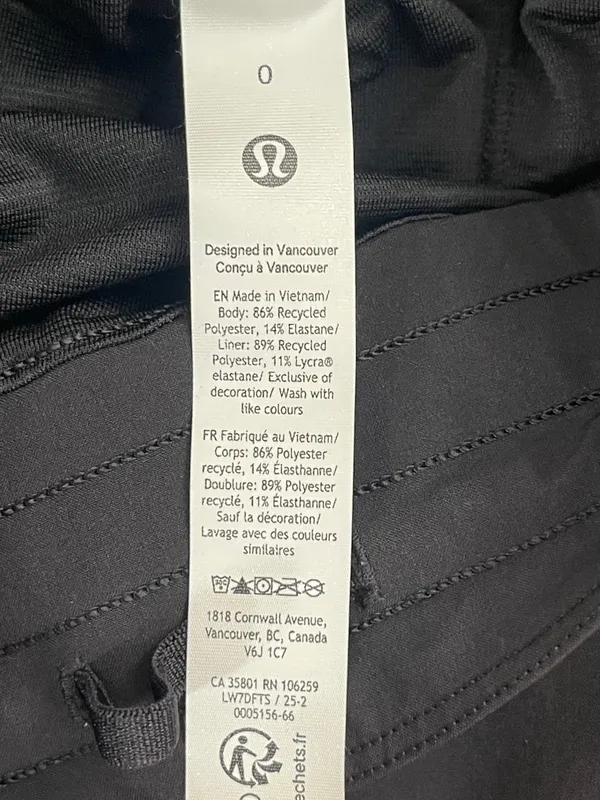 Lululemon Hotty Hot High Rise lined shorts 3.5” lace trim Black Athletic gym 0 - Image 7