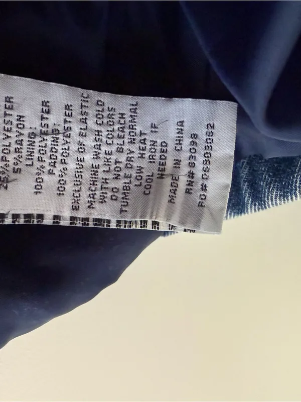 Women's Oversized Blue Puffer Denim‎ Jacket Size 3X - Image 5