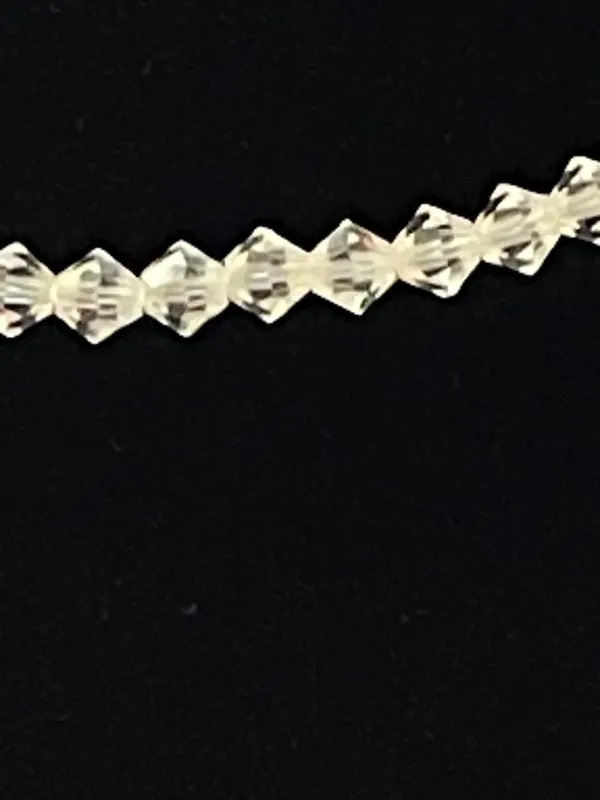 Vintage 50s Faceted Crystal Necklace Aurora Borealis MCM - Image 2