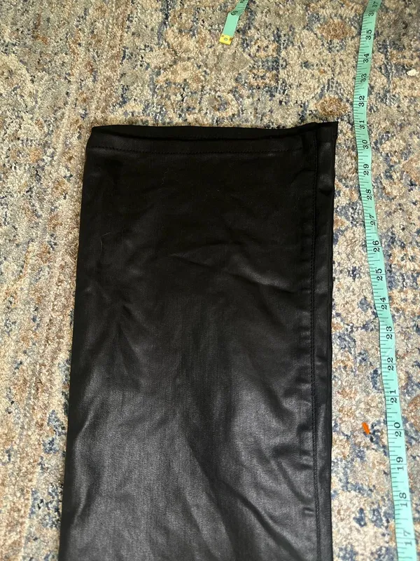 Banana Republic Low-Rise Bootcut Pants Size 29/8 Black Coated Denim Jeans - Image 6