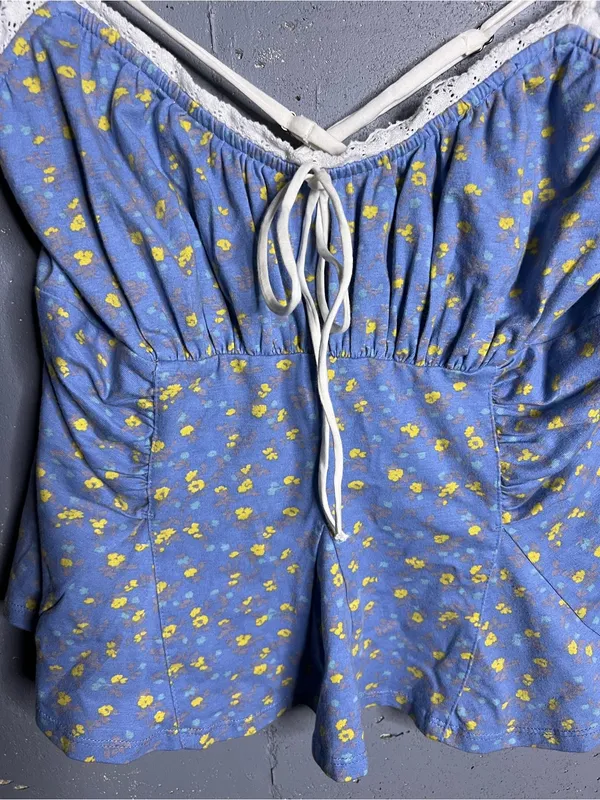 Free People Sammi Tank in Allure Blue Comb in Size Medium - Image 6