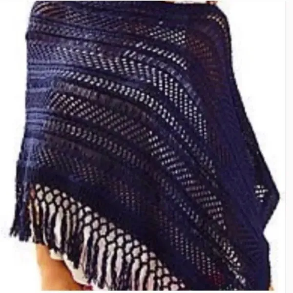 Lily Pulitzer 100% Cotton Viala Sweater Wrap, One Size, Navy - Image 8